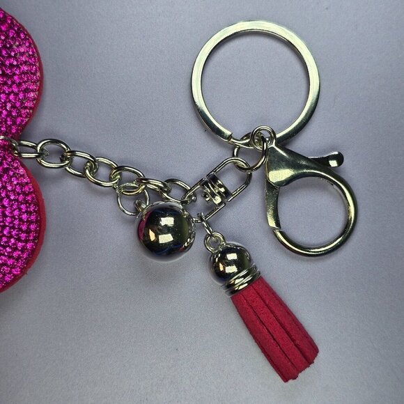 Rhinestone Heart Keychain With Tassel & Clasp (NWOT) - Picture 5 of 6